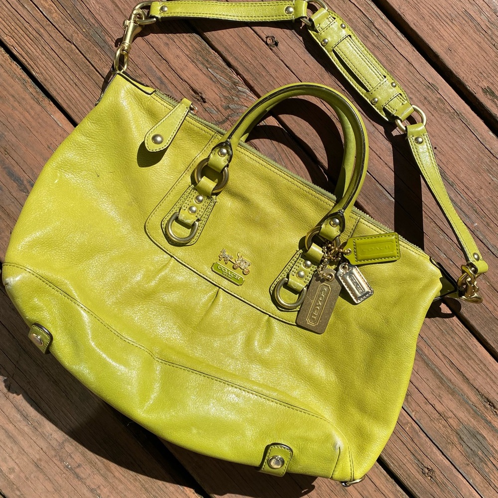COACH VINTAGE MADISON PURSE TOTE SATCHEL - W/ All 3 Charms!